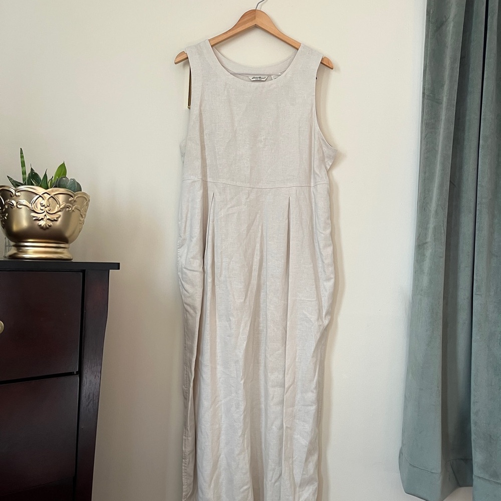 Vintage Eddie Bauer Linen Maxi Dress